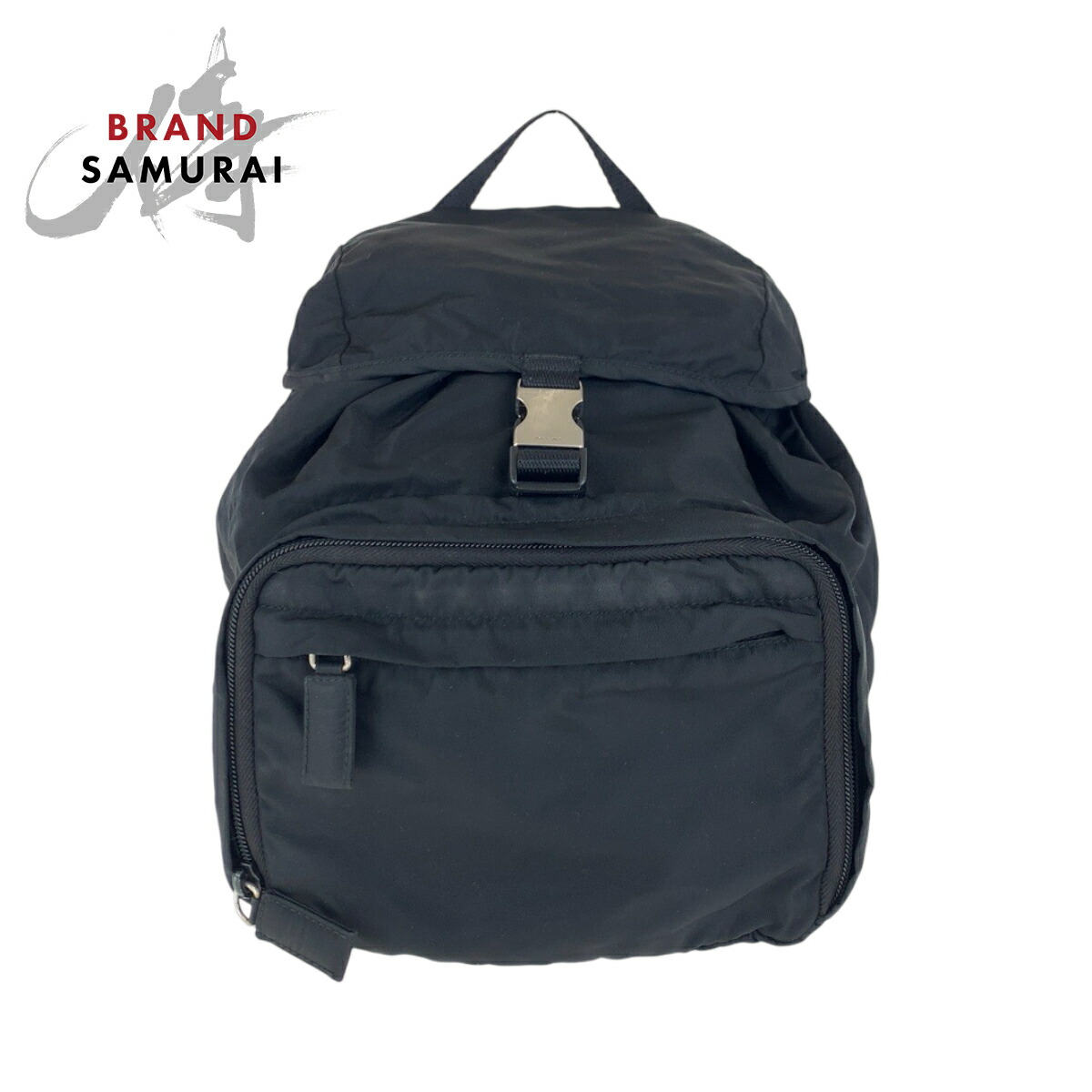 美品 PRADA リュック 三角ロゴ テスートナイロン ブラック レザー PRADA - 美品 PRADA プラダ 三角ロゴ テスート ナイロン