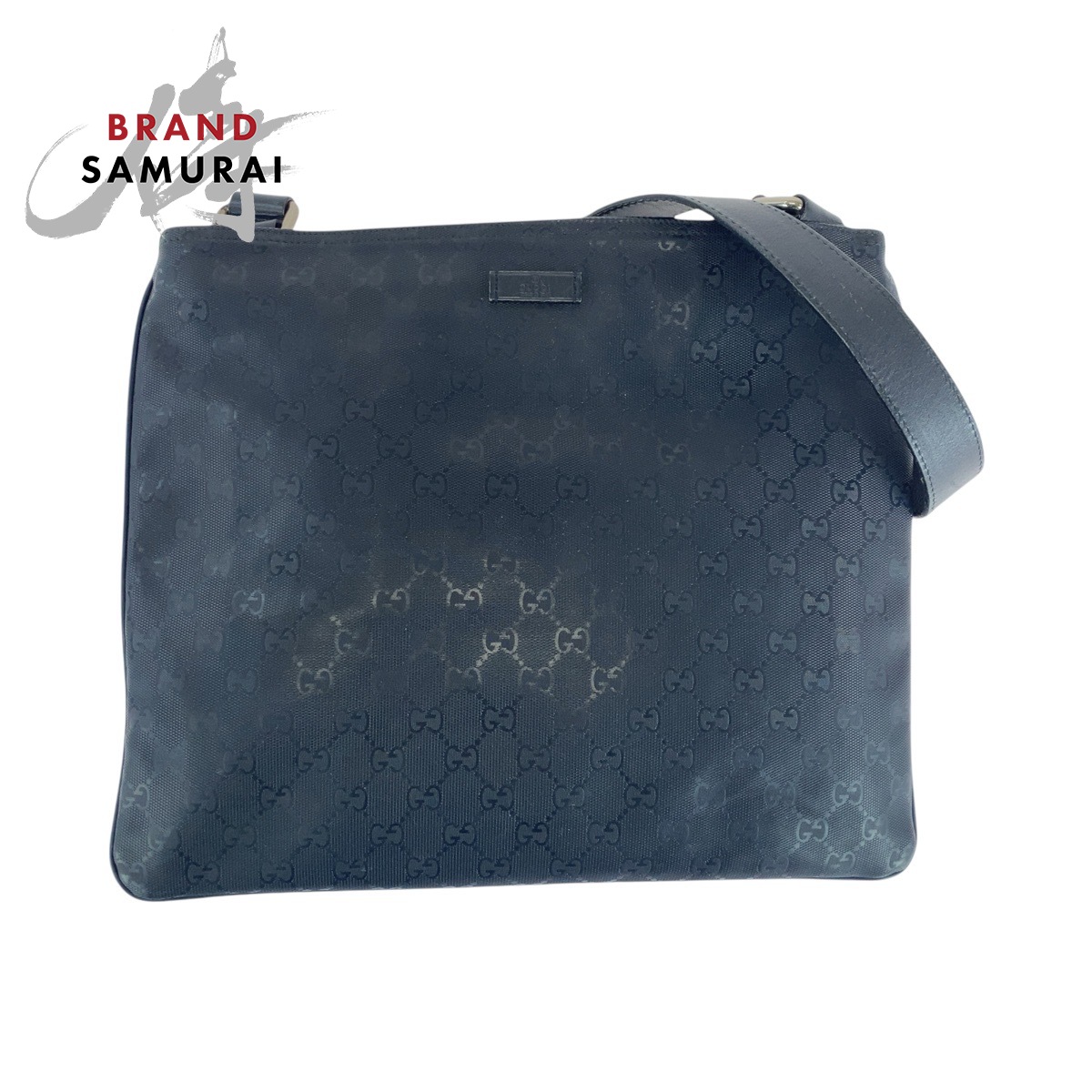 美品 GUCCI グッチ GGインプリメ ブラック 黒 シルバー金具 GGキャンバス /レザー 201446 ショルダーバッグ ポシェット 男女兼用 レディース 506343 【中古】