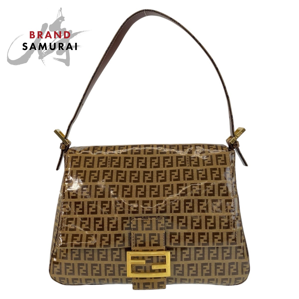 フェンディ　マンマバケット　ワンショルダーバッグ　ズッキーノ柄　ピンク　ベージュ FENDI フェンディ ズッキーノ マンマバケット ワンショルダー