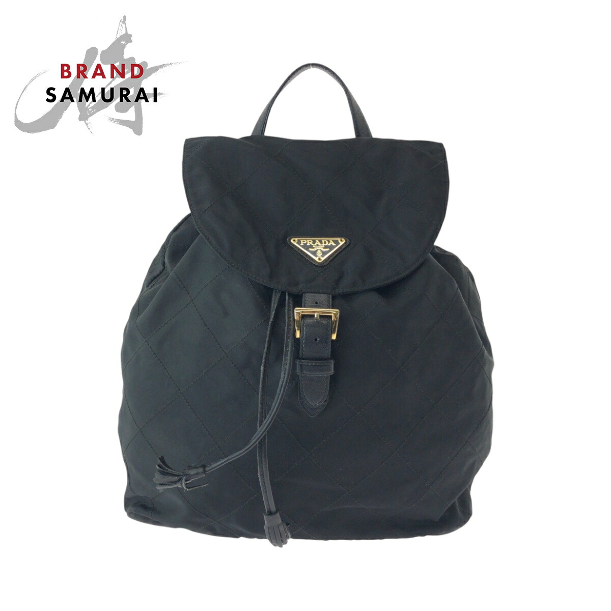 【美品】プラダ ナイロン 三角ロゴ カーキ リュック PRADA プラダ 三角ロゴプレート リュック バックパック カーキ