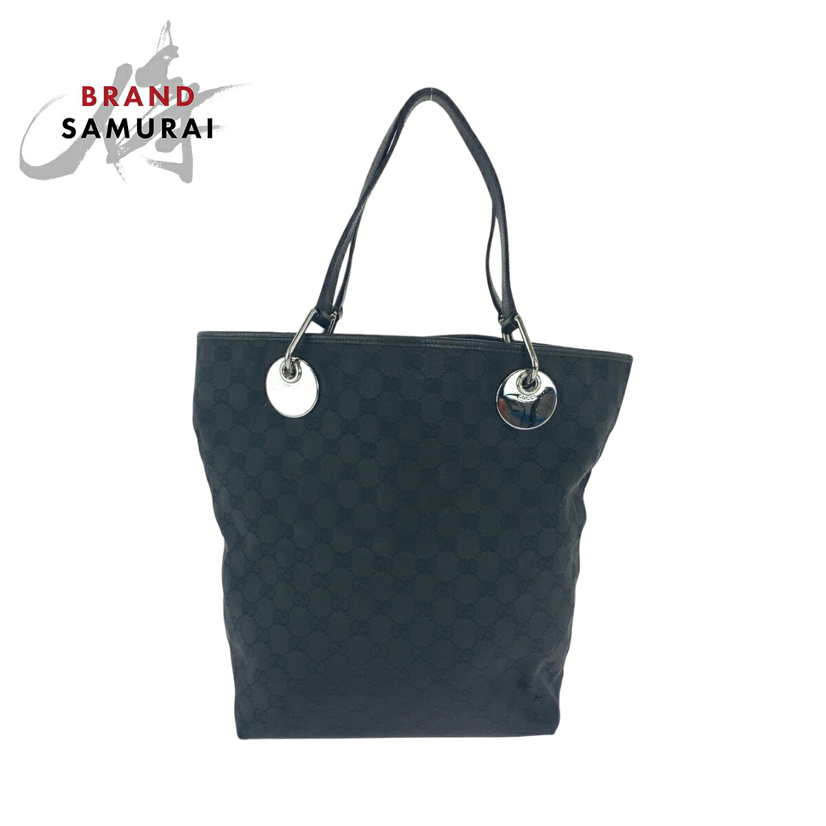 美品 GUCCI グッチ ブラック 黒 シルバー金具 GGキャンバス 10836 トートバッグ ショルダーバッグ レディース 506382 【中古】