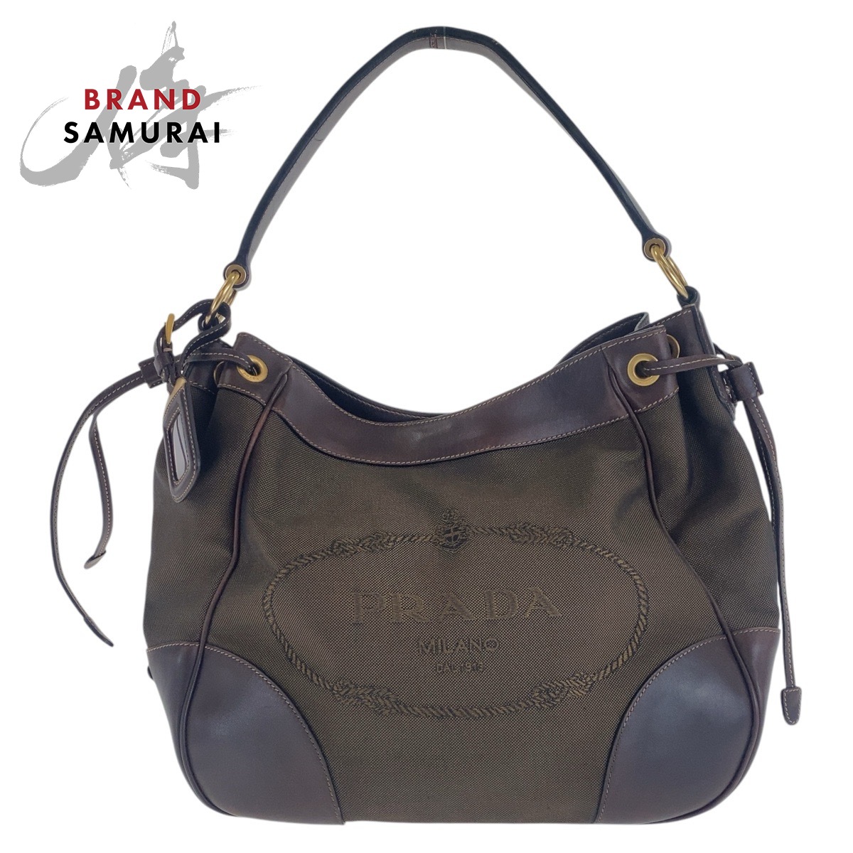 プラダ ロゴジャガード ボストンバッグ ハンドバッグ キャンバス レザー 南京錠 楽天市場】美品 PRADA プラダ ロゴジャガード ブラウン