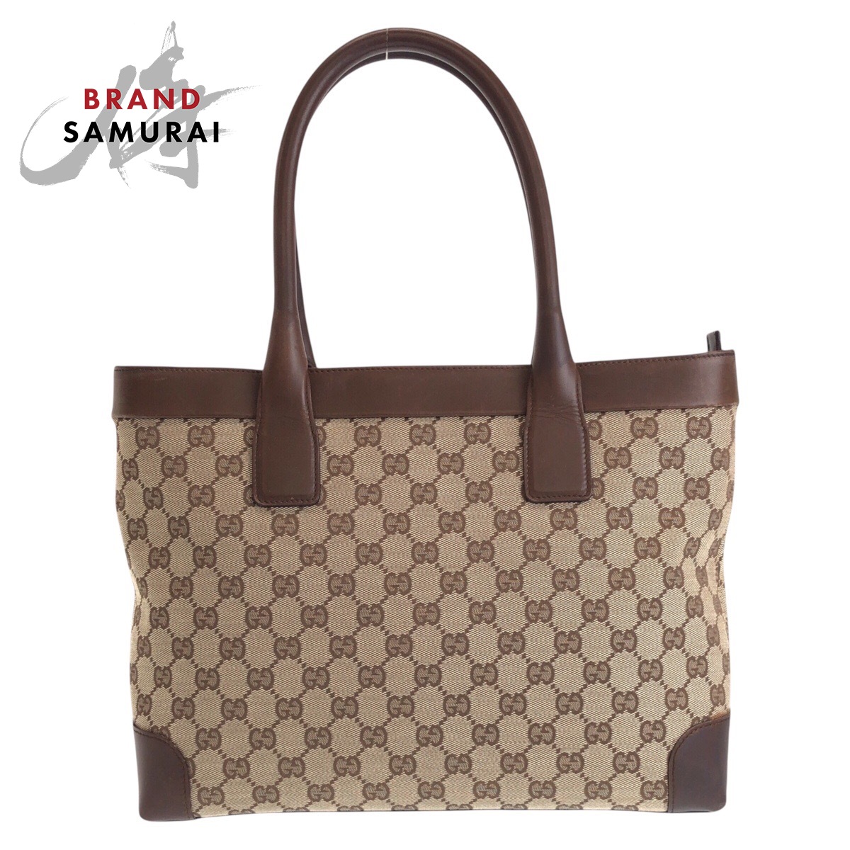 美品 GUCCI グッチ ブラウン ベージュ GGキャンバス /レザー 33890 トートバッグ ショルダーバッグ レディース 506088 【中古】