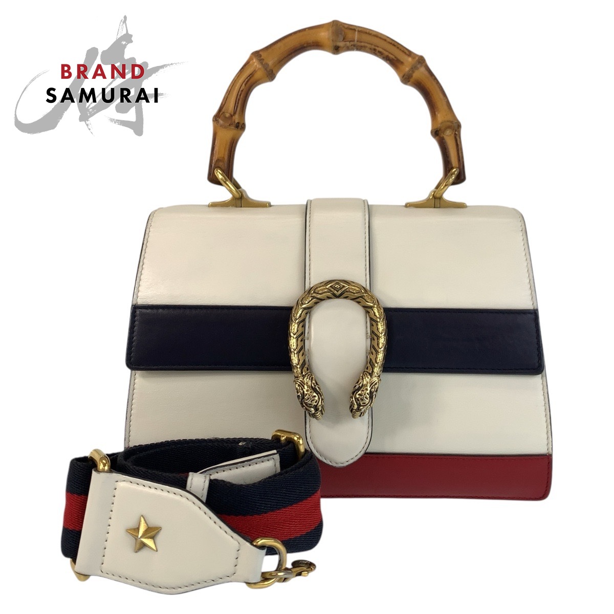 GUCCI グッチ デュオニソス バンブー 白いこと 米国海軍 赤いこと ゴールド金具 なめし革 448075 ハンドバック ショルダーバッグ 2way レディース 601854 【中古】 ハンドバッグ-バッグ