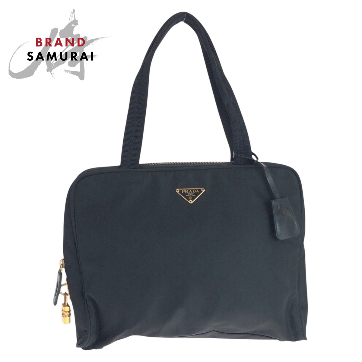 【極美品　正規品】　プラダ　トートバッグ　ブラック　黒 超極美品】PRADA プラダ トートバッグ ハンドバッグ カーフ