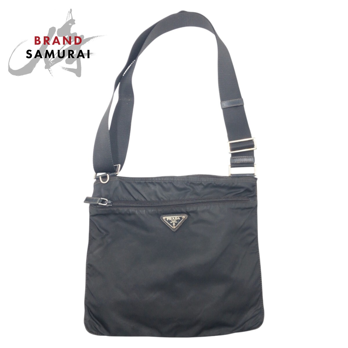 Prada　ショルダーバッグ　サコッシュ　ブラック　プレートロゴ　イタリア製 楽天市場】【PRADA】プラダ 三角ロゴプレート ナイロン