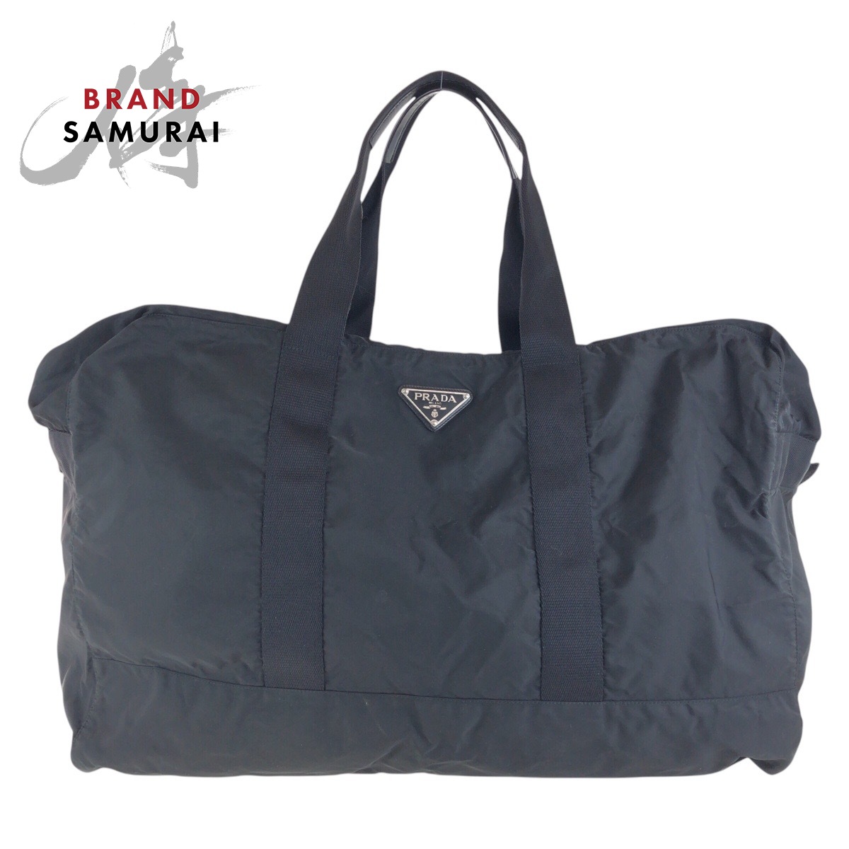PRADA ボストンバッグ　大容量 プラダ 2way ボストンバッグ 大容量 ナイロン ブラック 三角ロゴ