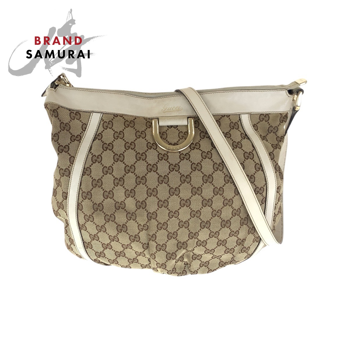 GUCCI グッチ アビー ベージュ 象牙色 ゴールド金具 GG帆布 /なめし革 204940 ショルダーバッグ 伝達人御徒面子 レディース 602979 【中古】