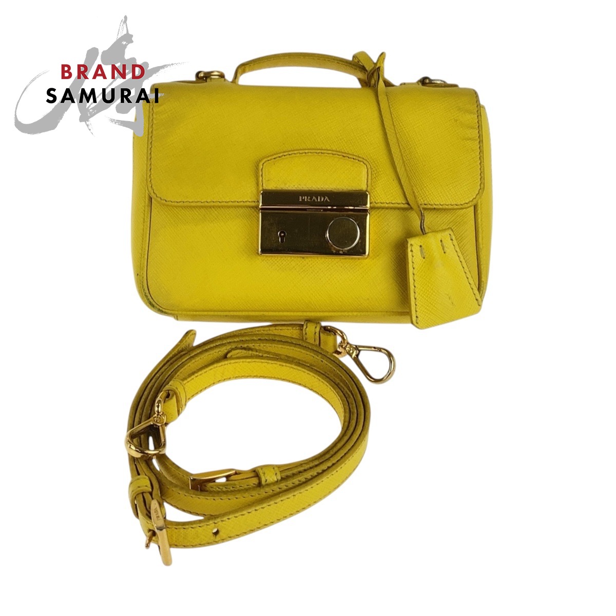 楽天市場】PRADA プラダ サフィアーノ 三角ロゴプレート ガレリア