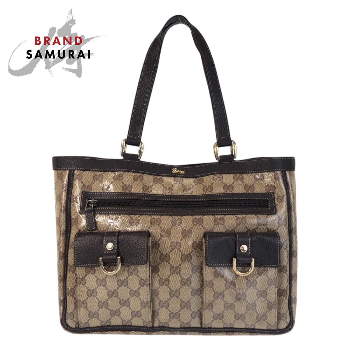 美品　GUCCI GGクリスタル／ショルダートートバッグ 美品 グッチ GG クリスタル レザー ショルダーバッグ 斜め掛け クロス