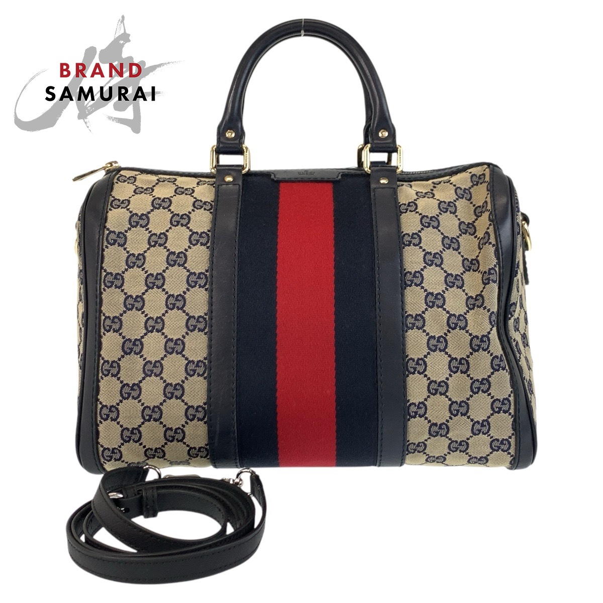 【美品】GUCCI　シェリーライン　名刺入れ　キャンバス　GG柄　ブラック GUCCI グッチ GGキャンバス シェリーライン パスケース 名刺入れ