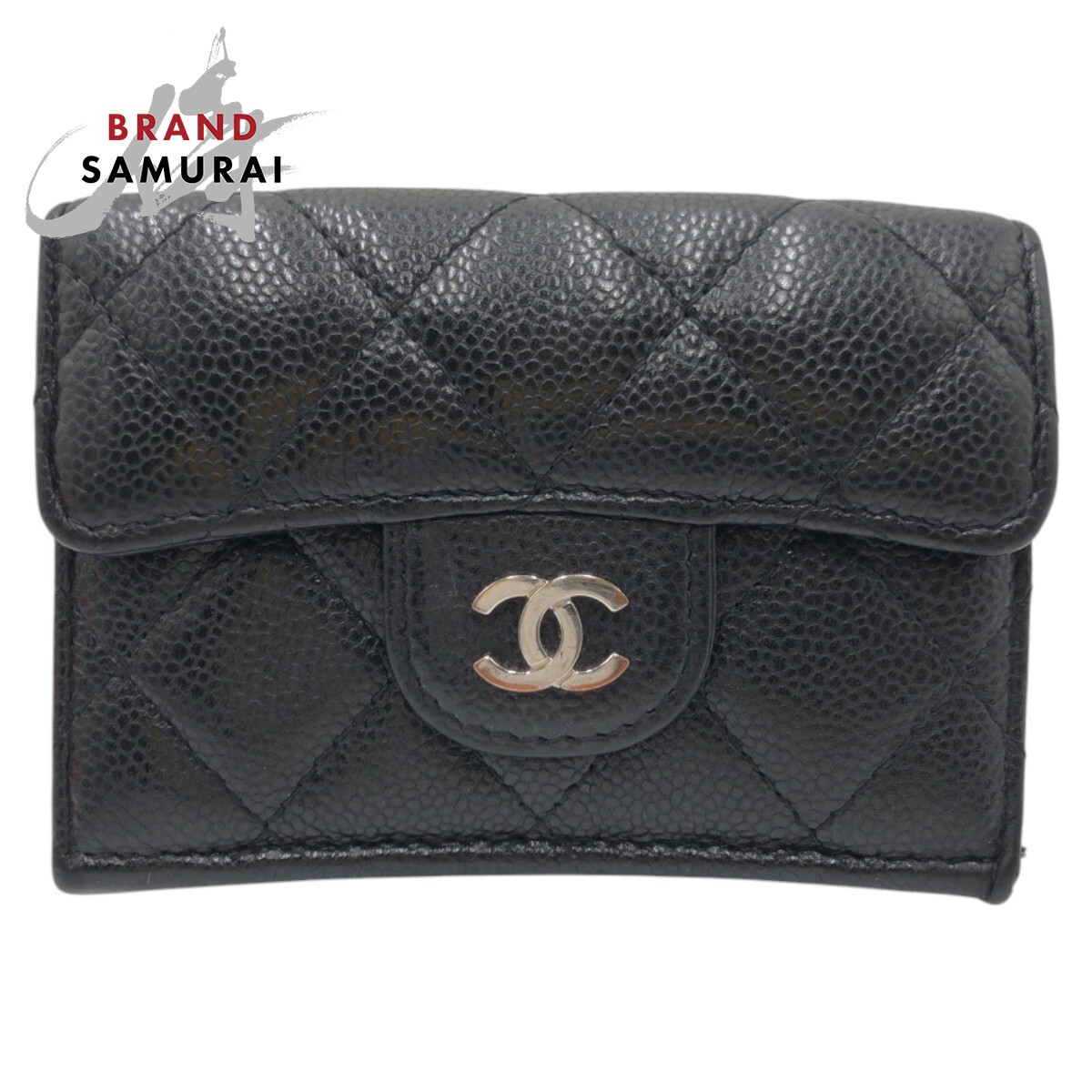 【極美品】CHANEL シャネル　ハーフココ　三つ折り財布　コンパクトウォレット 楽天市場】美品 CHANEL シャネル ココマーク ブラック 黒 シルバー