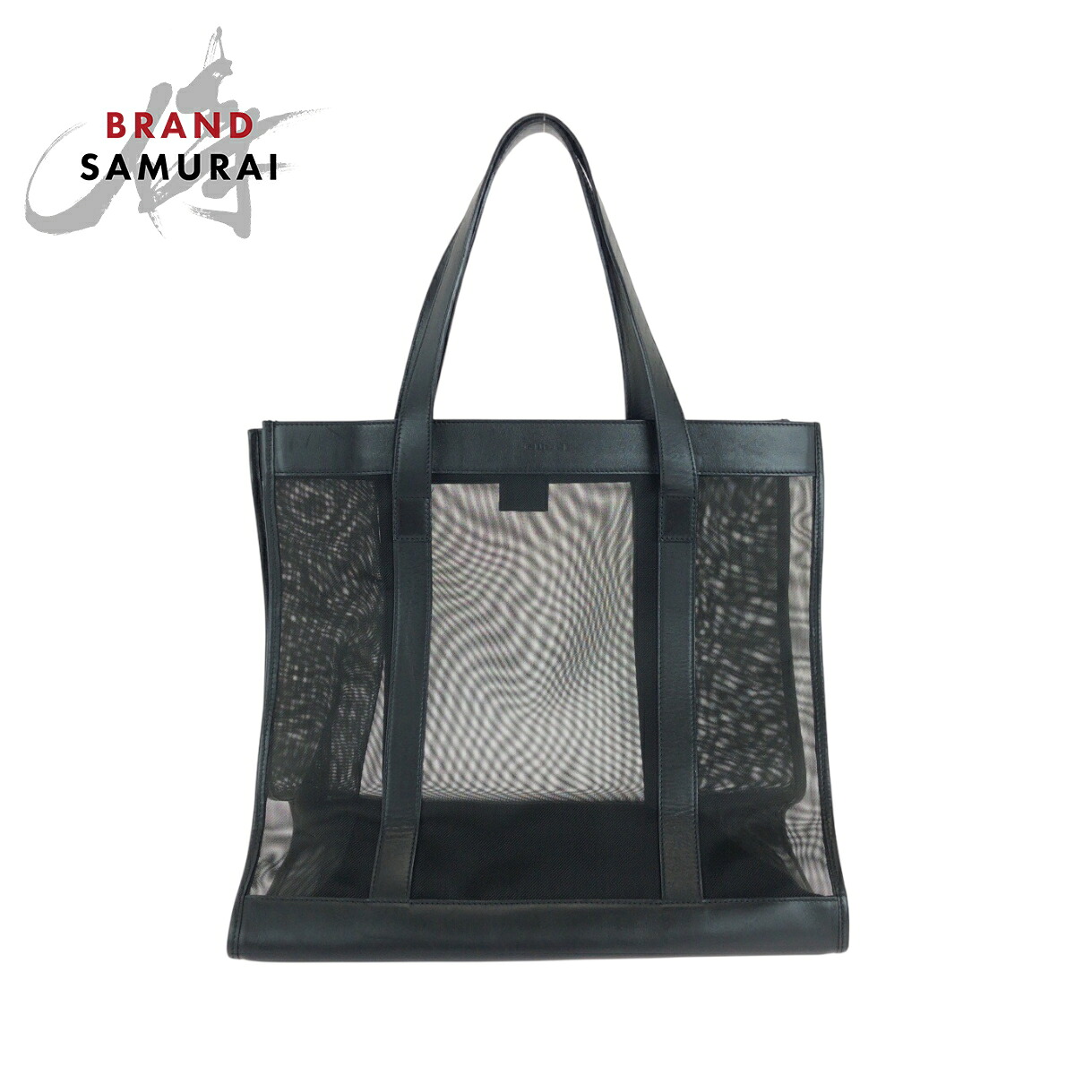 美品 GUCCI グッチ メッシュ ブラック 黒 ナイロン 002 0404 トートバッグ ショルダーバッグ レディース 502240 【中古】