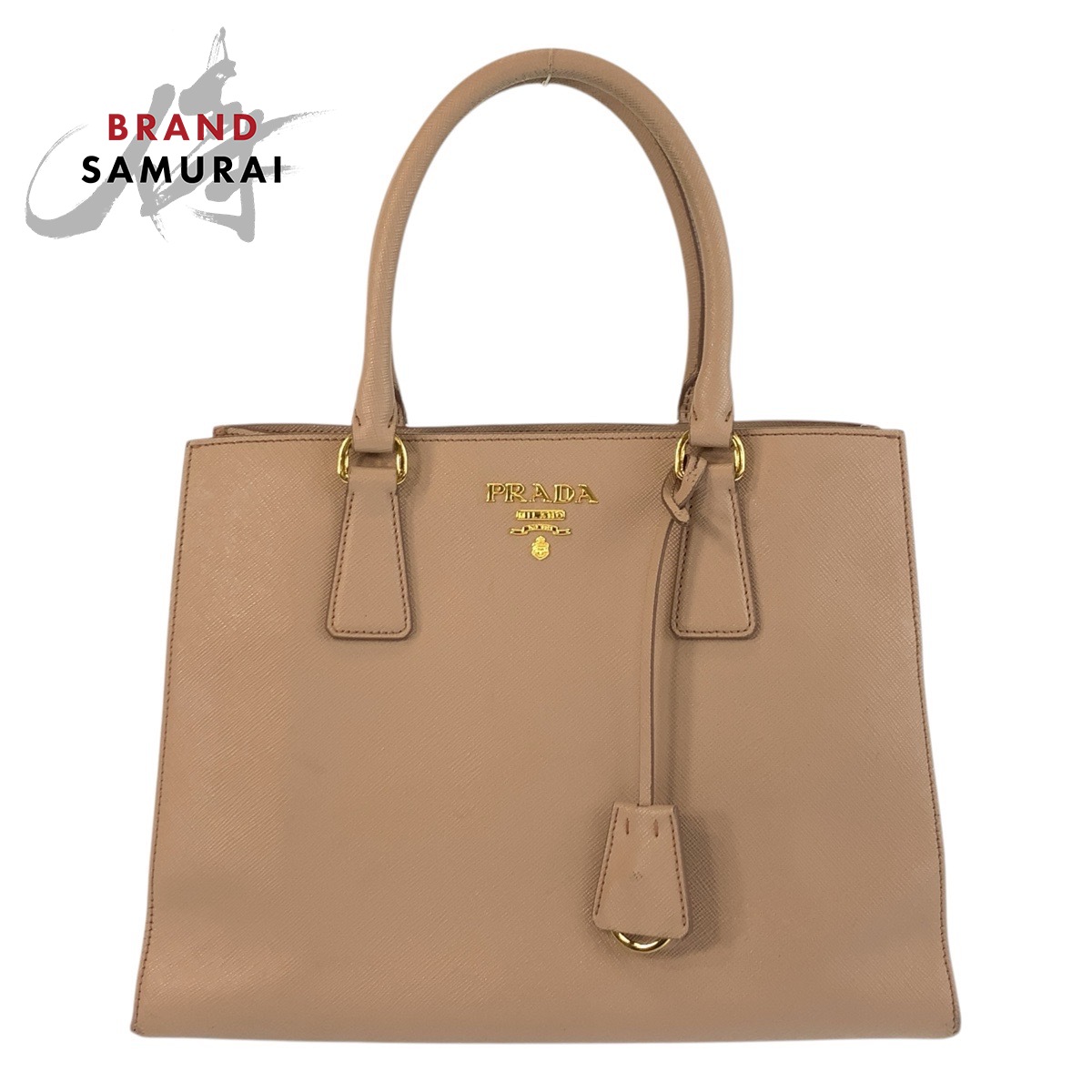 楽天市場】PRADA プラダ サフィアーノ 三角ロゴプレート オレンジ