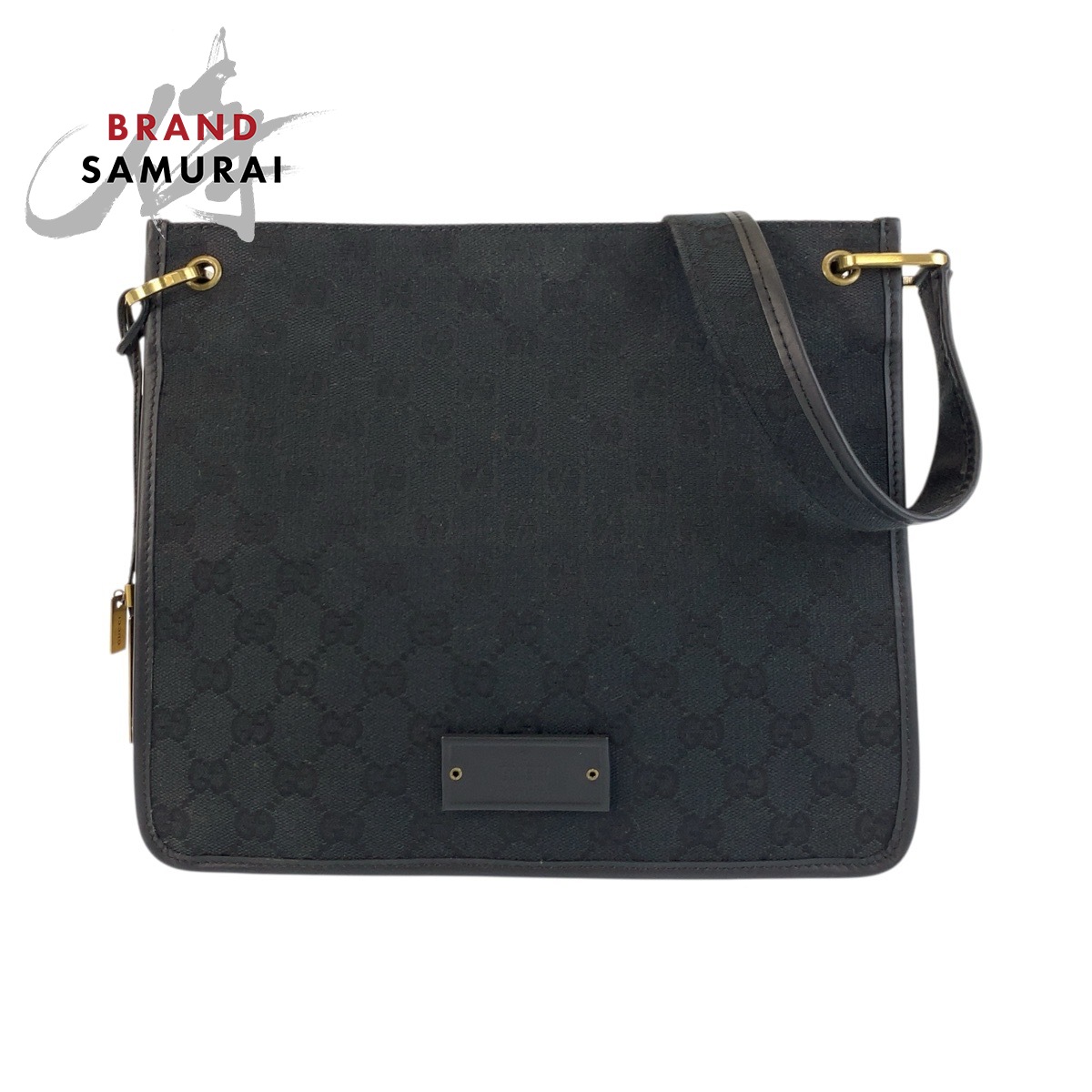 美品 GUCCI グッチ ブラック 黒 ゴールド金具 GGキャンバス /レザー 91762 ショルダーバッグ ポシェット レディース 502555 【中古】 34,071円
