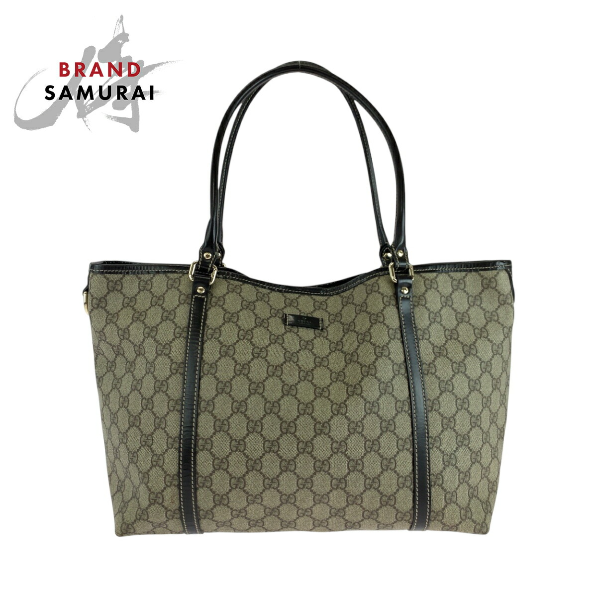 【GUCCI】GGスプリーム キャンバス トートバッグ ブラウン グッチGGスプリーム 2WAY スモール ブラウン ゴールド金具