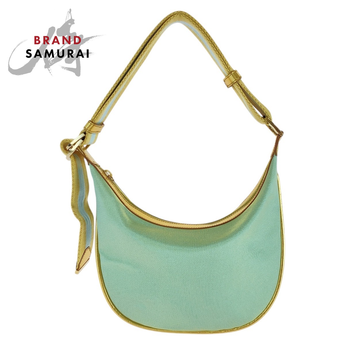 美品 GUCCI グッチ シェリーライン グリーン ゴールド キャンバス 001 4186 ホーボー ショルダーバッグ レディース 503075 【中古】