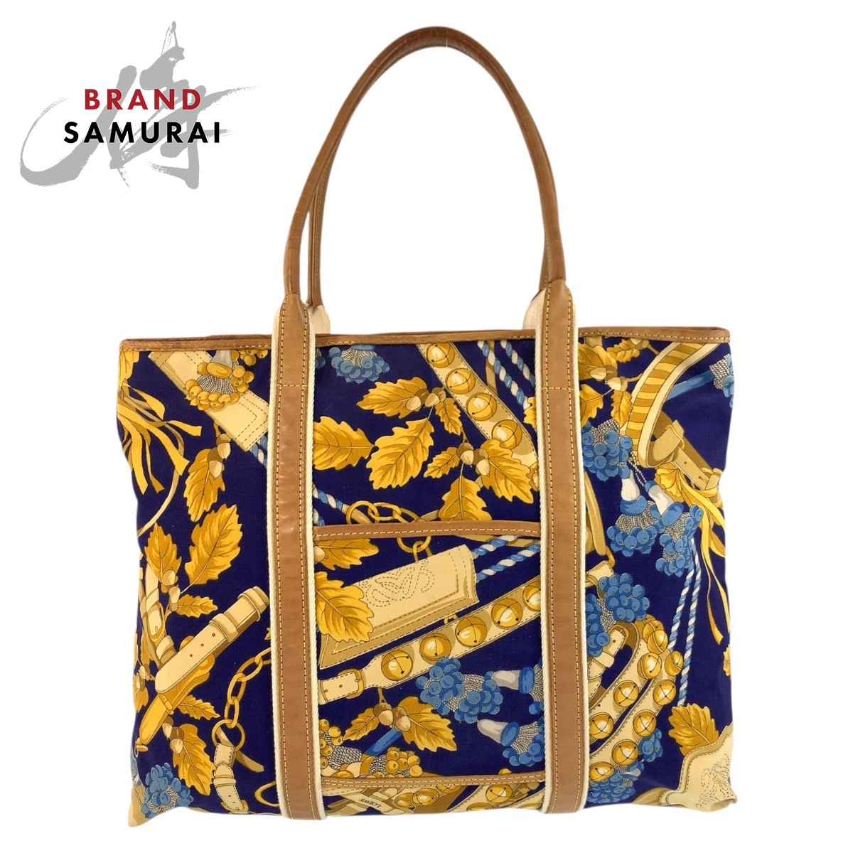 美品 LOEWE ロエベ ヴィンテージ ブルー マルチカラー キャンバス /レザー トートバッグ ショルダーバッグ レディース 503346 【中古】 18,985円