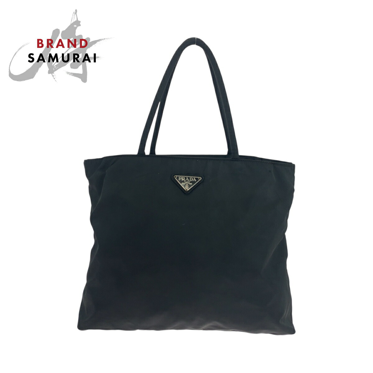 楽天市場】美品 PRADA プラダ テスート 三角ロゴプレート ブラック 黒