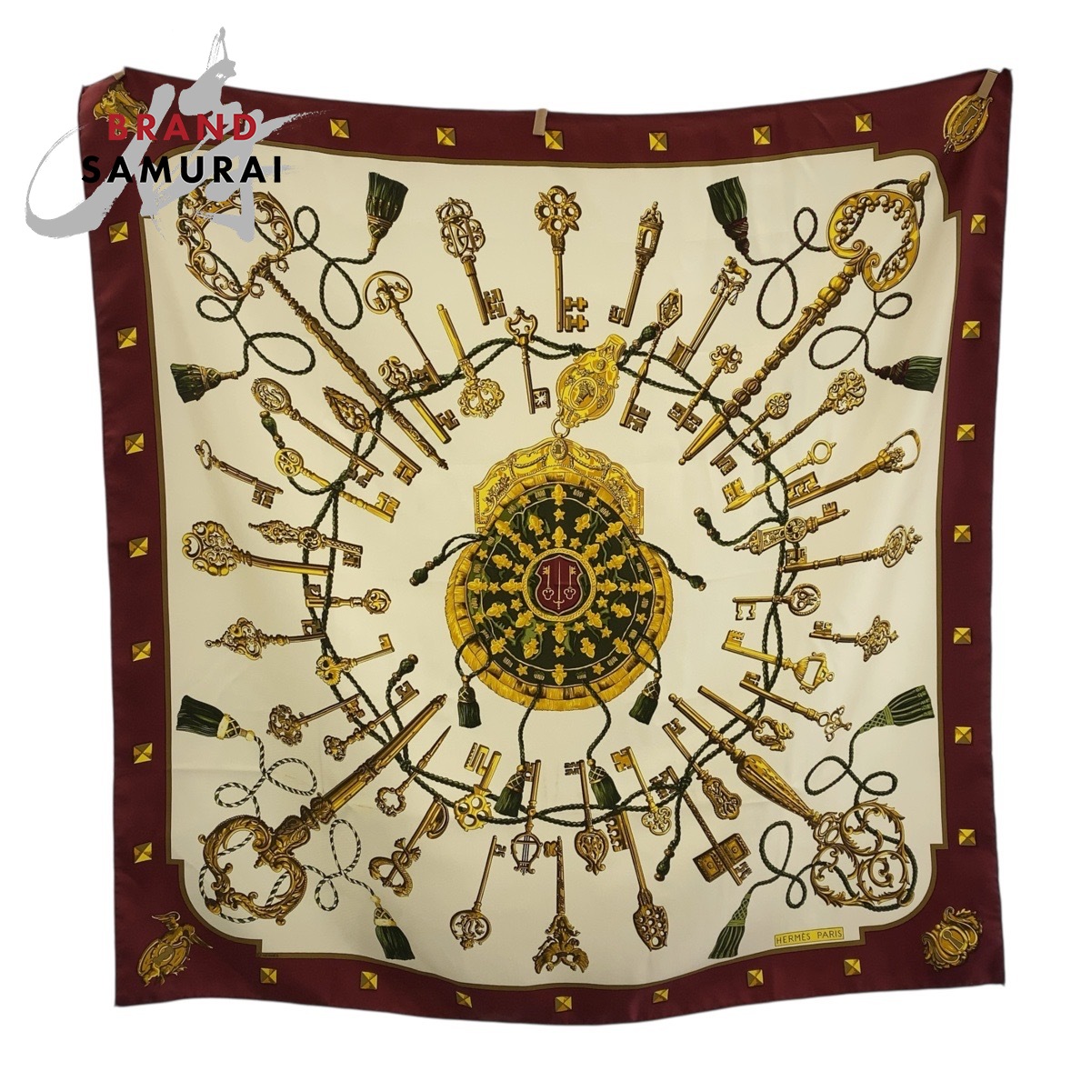 楽天市場】エルメス カレ90 LES CLES THE KEYS RARE 鍵柄