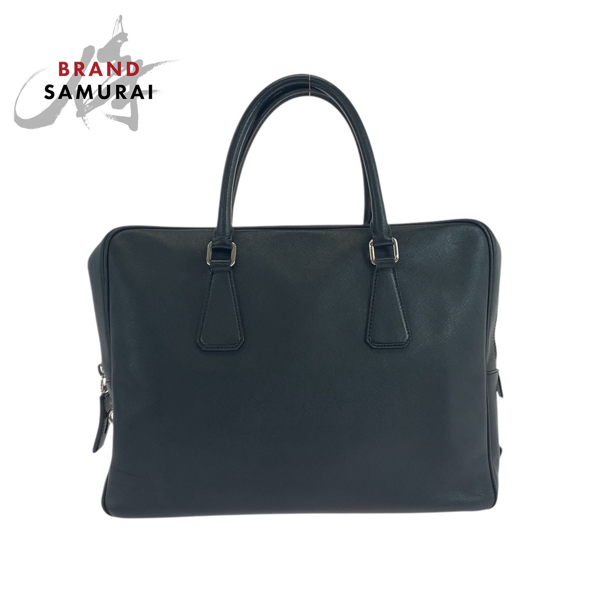 PRADA プラダ ビジネス ブリーフケース 鍵 ロゴ金具 レザー ブラウン 503961-1_wm.jpg