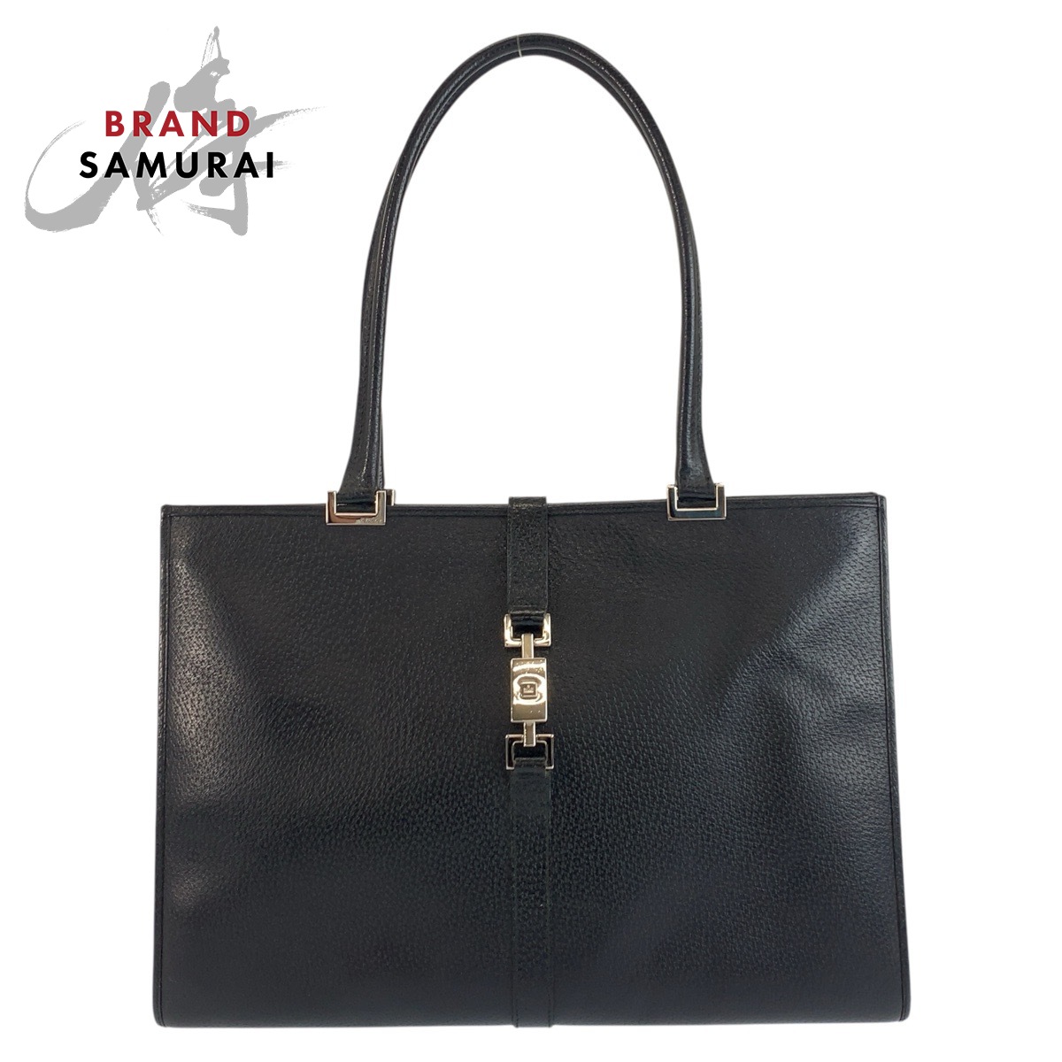 値下げ/希少 グッチ グッチ シマ トートバッグ ジャッキー オールレザー 黒 グッチシマ グッチ GUCCI トート バッグ 141470 レザー 黒 ブラック