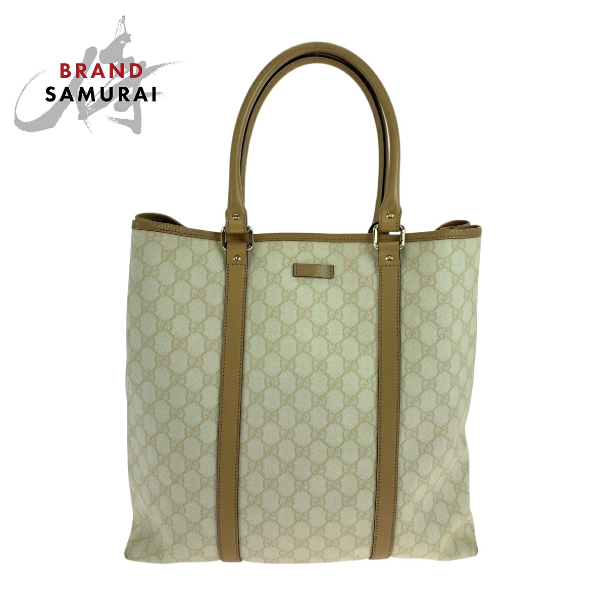 GUCCI グッチ ベージュ ブラウン ゴールド金具 GGスプリームキャンバス 223668 ビジネスバッグ トートバッグ レディース 504632 【中古】