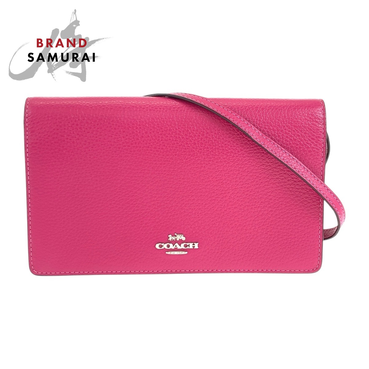 美品★COACH ロゴ入りピンクマフラー フリンジ付き ジャックムス ピンク ロゴ入り マフラー フリンジ付き