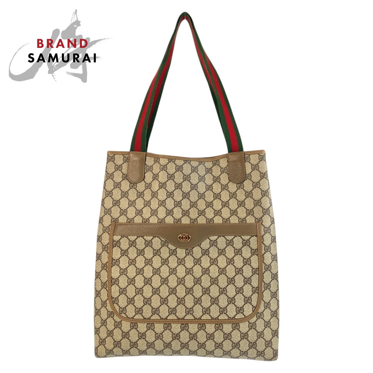 GUCCI GG ロゴ レザー トートバッグ バッグ ビンテージ 大容量 大容量トート！vintage GUCCI〈ヴィンテージグッチ〉トート