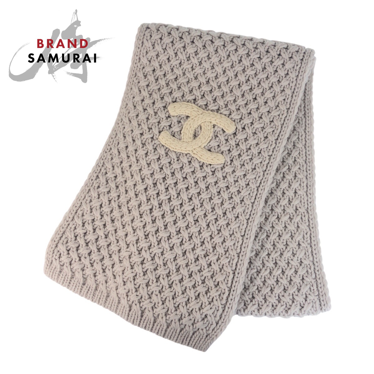 シャネル　カシミヤ100%手袋　グレー　美品 CHANEL シャネル 手袋 ココマーク グローブ 100％ カシミヤ