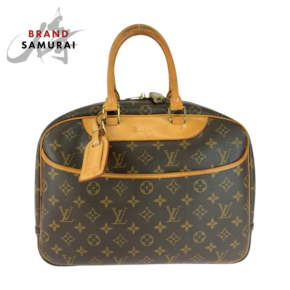 LOUIS VUITTON ルイヴィトン モノグラム ドーヴィル ブラウン ゴールド金具 PVC M47270 ハンドバッグ レディース 505113 【中古】