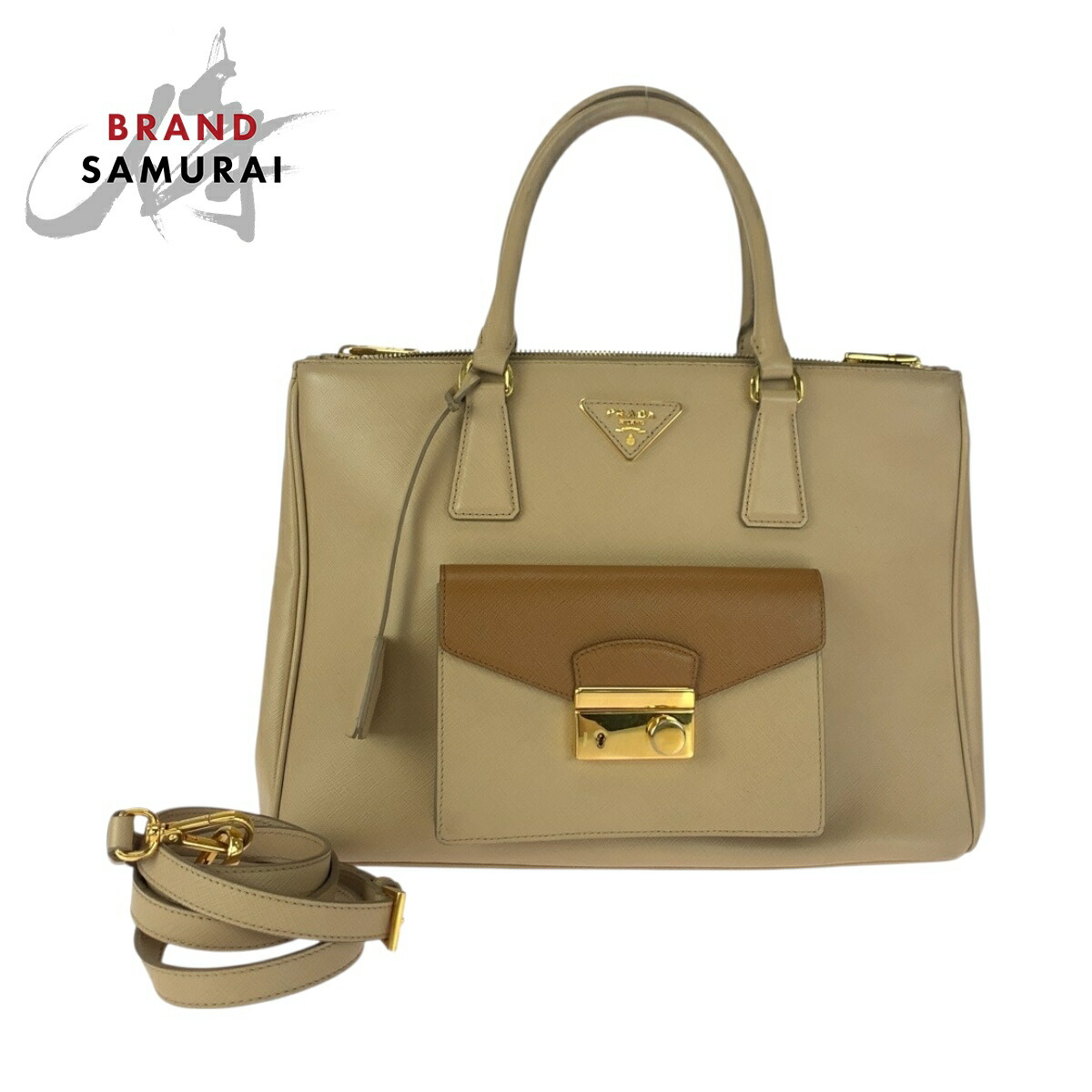 楽天市場】【美品】プラダ 【PRADA】ガレリアバッグ ミニ ピンク