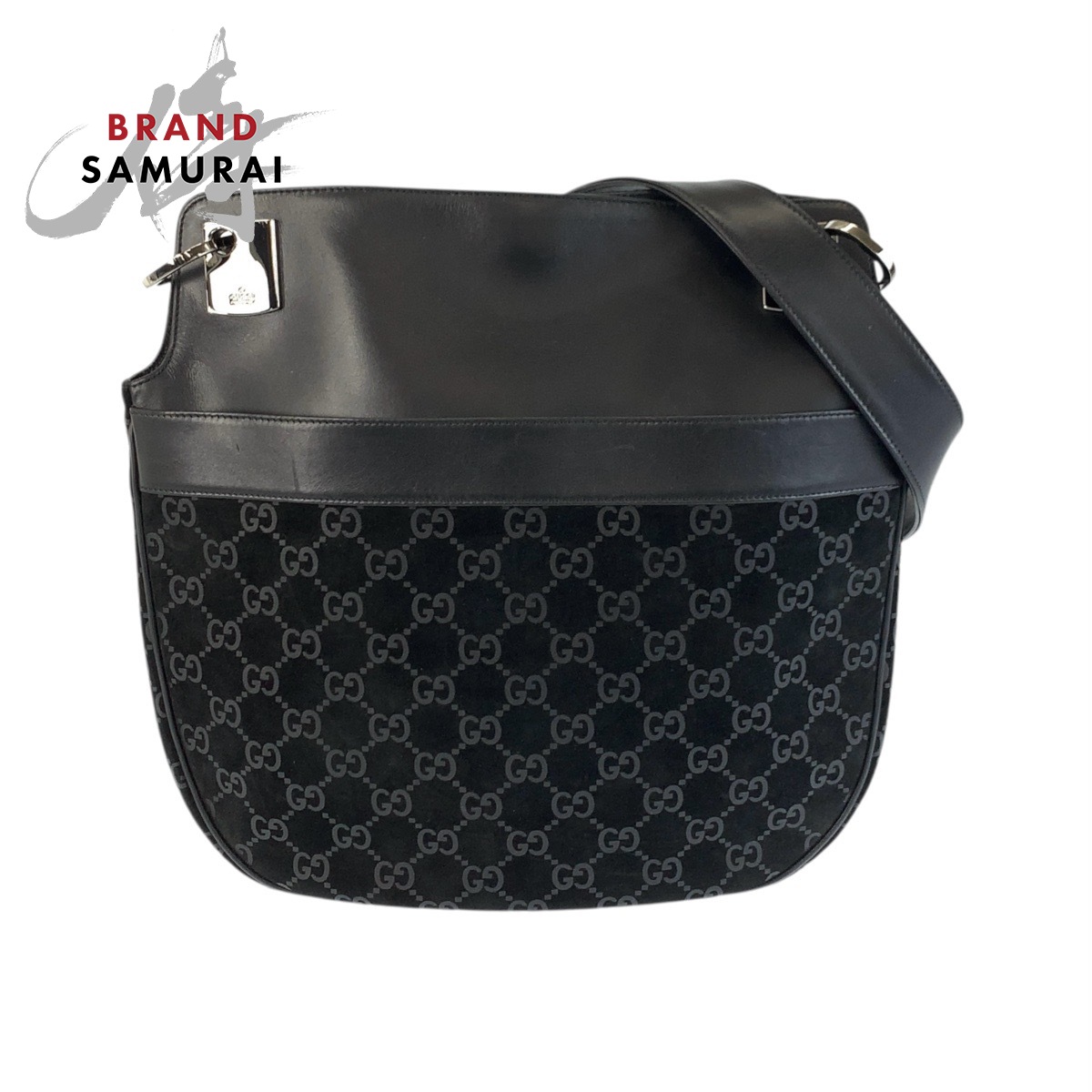 楽天市場】美品 GUCCI グッチ ブラック 黒 GGキャンバス /レザー 005