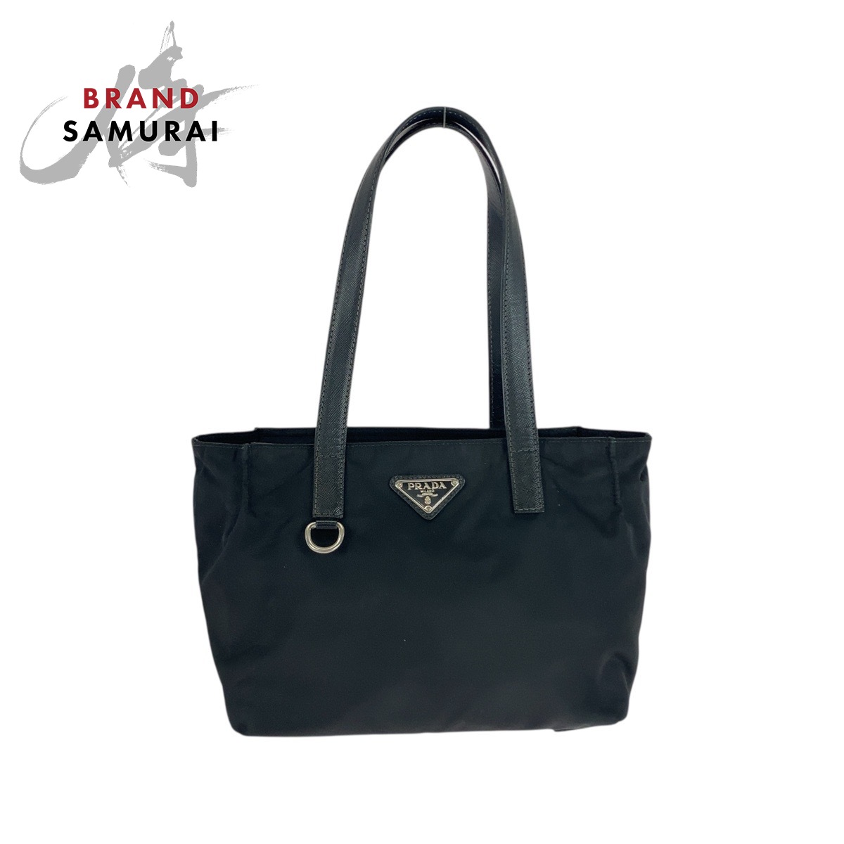 楽天市場】美品 PRADA プラダ テスート 三角ロゴプレート ブラック 黒