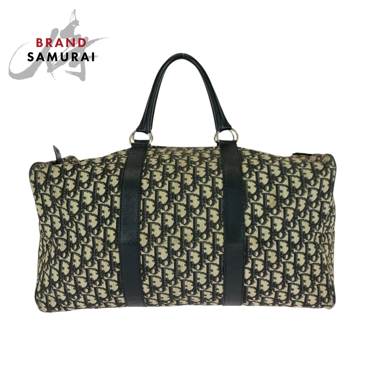 美品✨クリスチャンディオール トロッター ボストンバッグ ネイビー ベージュ セール Christian Dior クリスチャンディオール トロッター柄