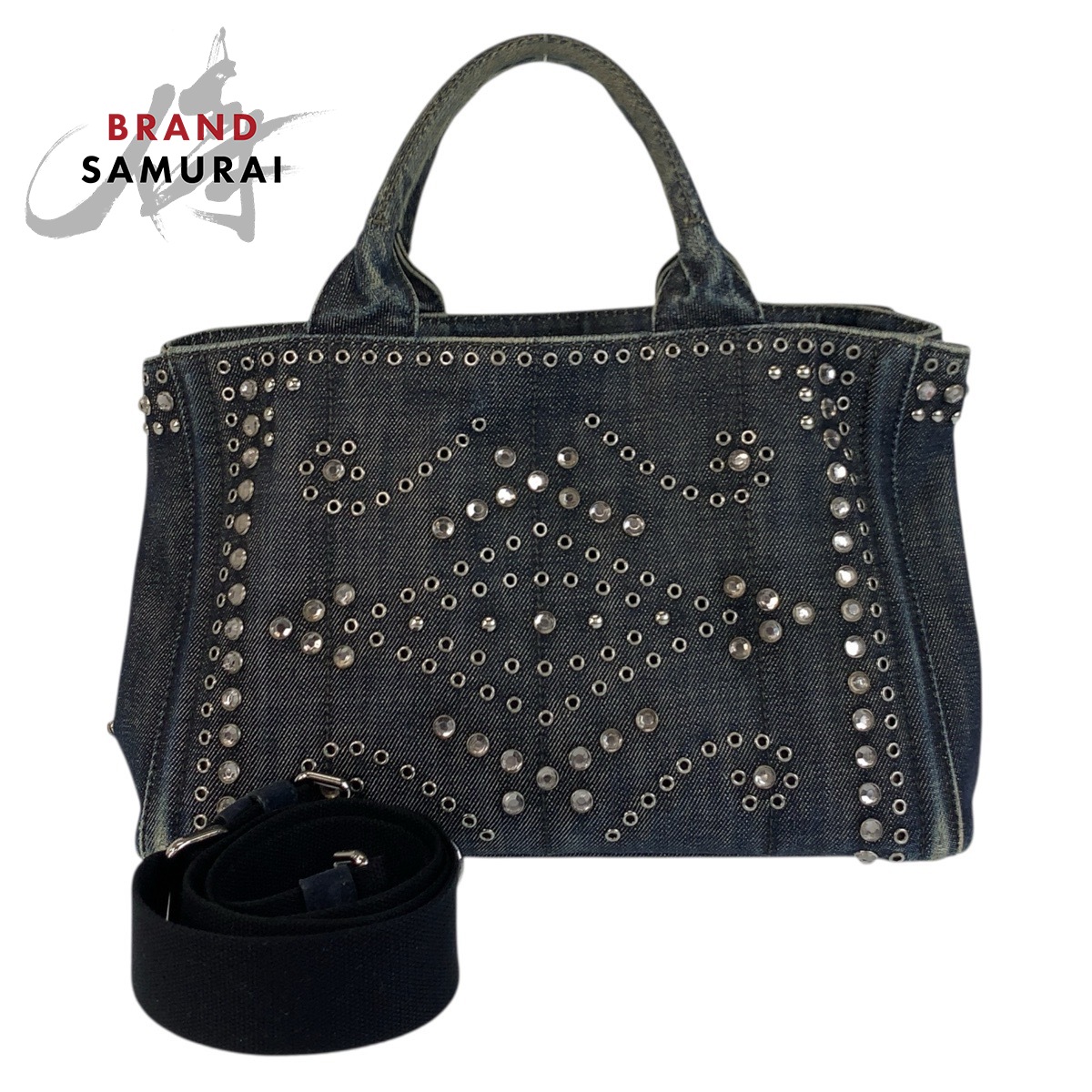 楽天市場】PRADA プラダ B1877B カナパ DENIM(デニム) カバン スモール