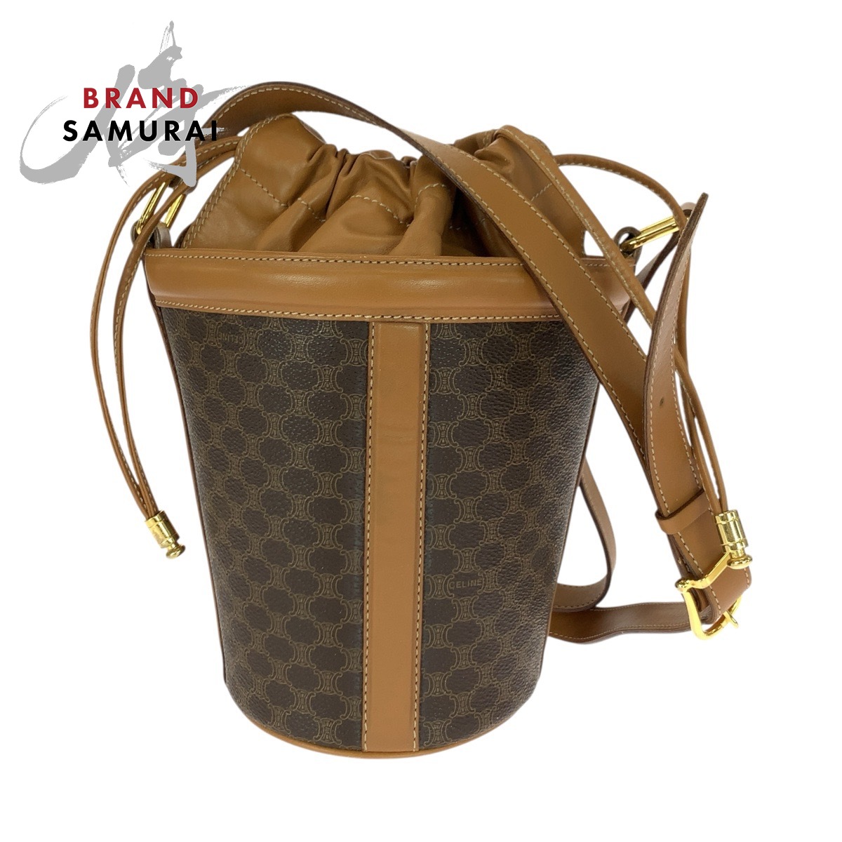 楽天市場】【バッグ】CELINE セリーヌ マカダム柄 巾着バッグ