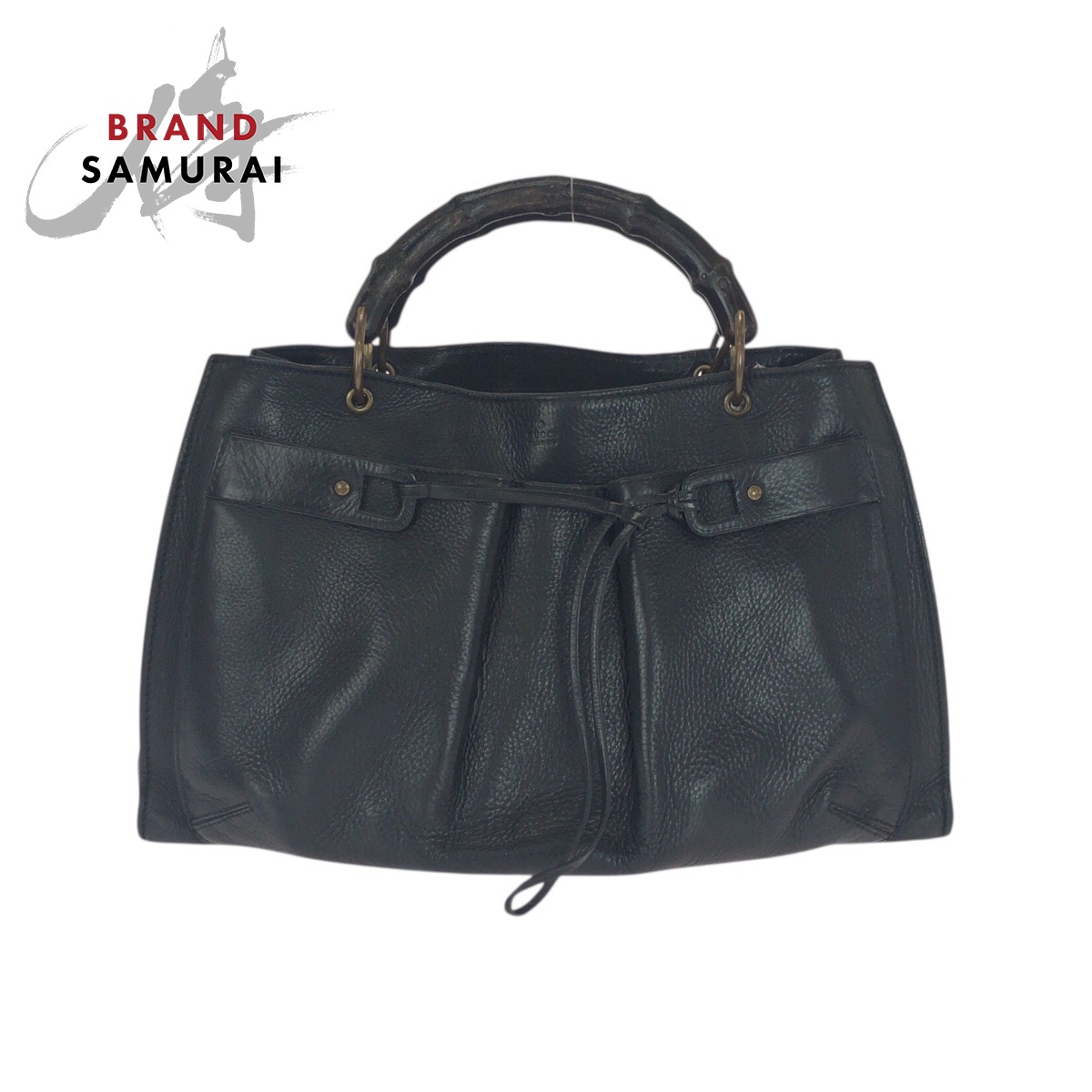 楽天市場】グッチ GUCCI トートバッグ バンブー レザー 黒 ブラック A4