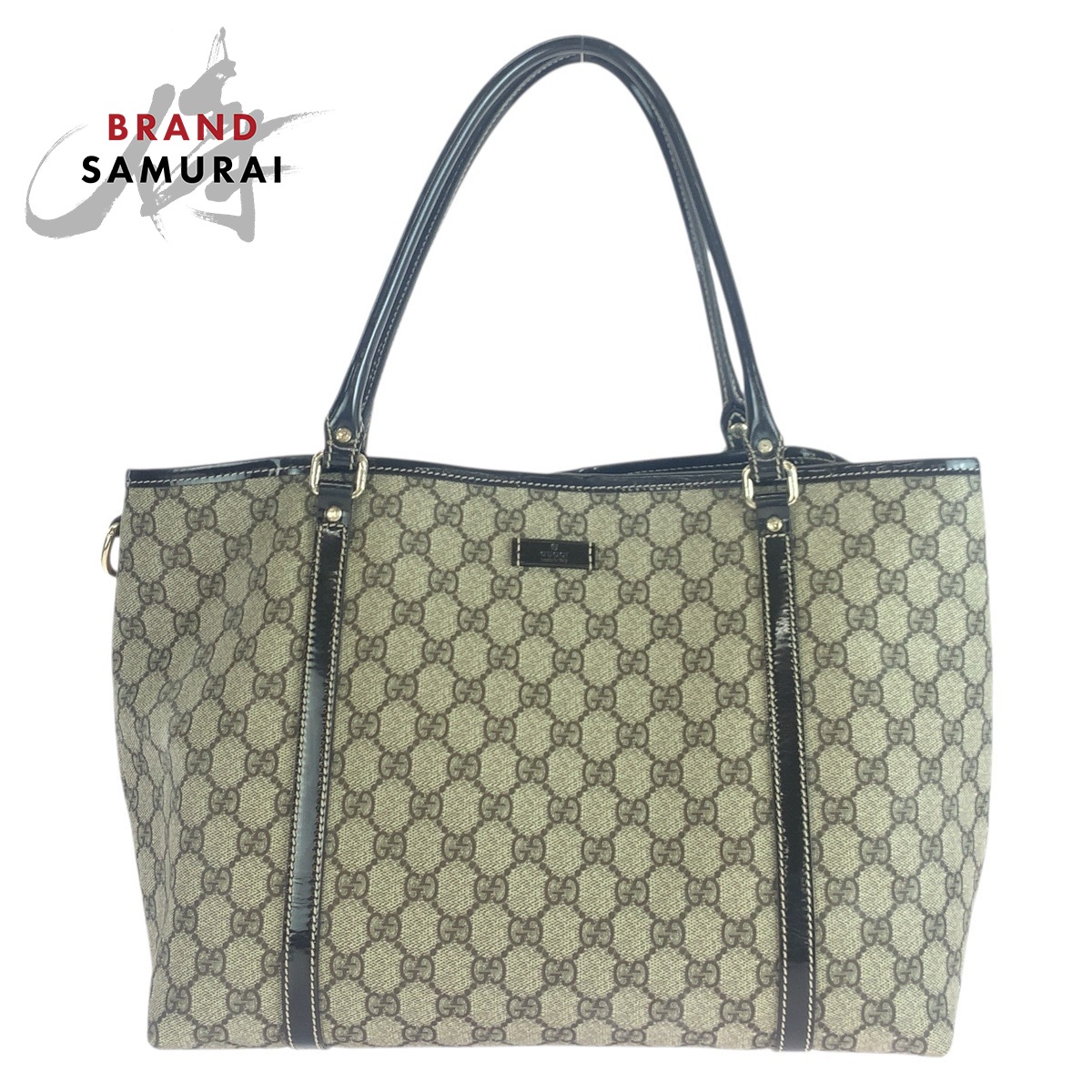 美品 GUCCI グッチ ベージュ ブラウン ゴールド金具 GGスプリームキャンバス 197953 トートバッグ ショルダーバッグ レディース 506146 【中古】