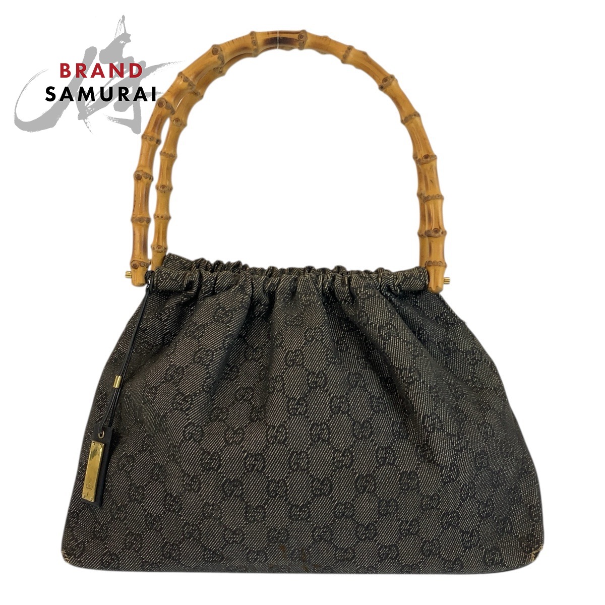 GUCCI グッチ バンブー ブラック 黒 ゴールド金具 GGキャンバス 92708 ハンドバッグ レディース 505683 【中古】 21,505円