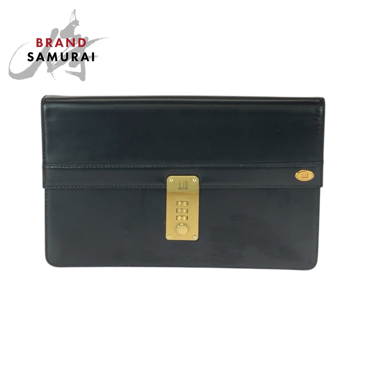 美品 Dunhill ダンヒル オックスフォード ブラック 黒 ゴールド金具 レザー LD9290A クラッチバッグ セカンドバッグ メンズ 600017 【中古】