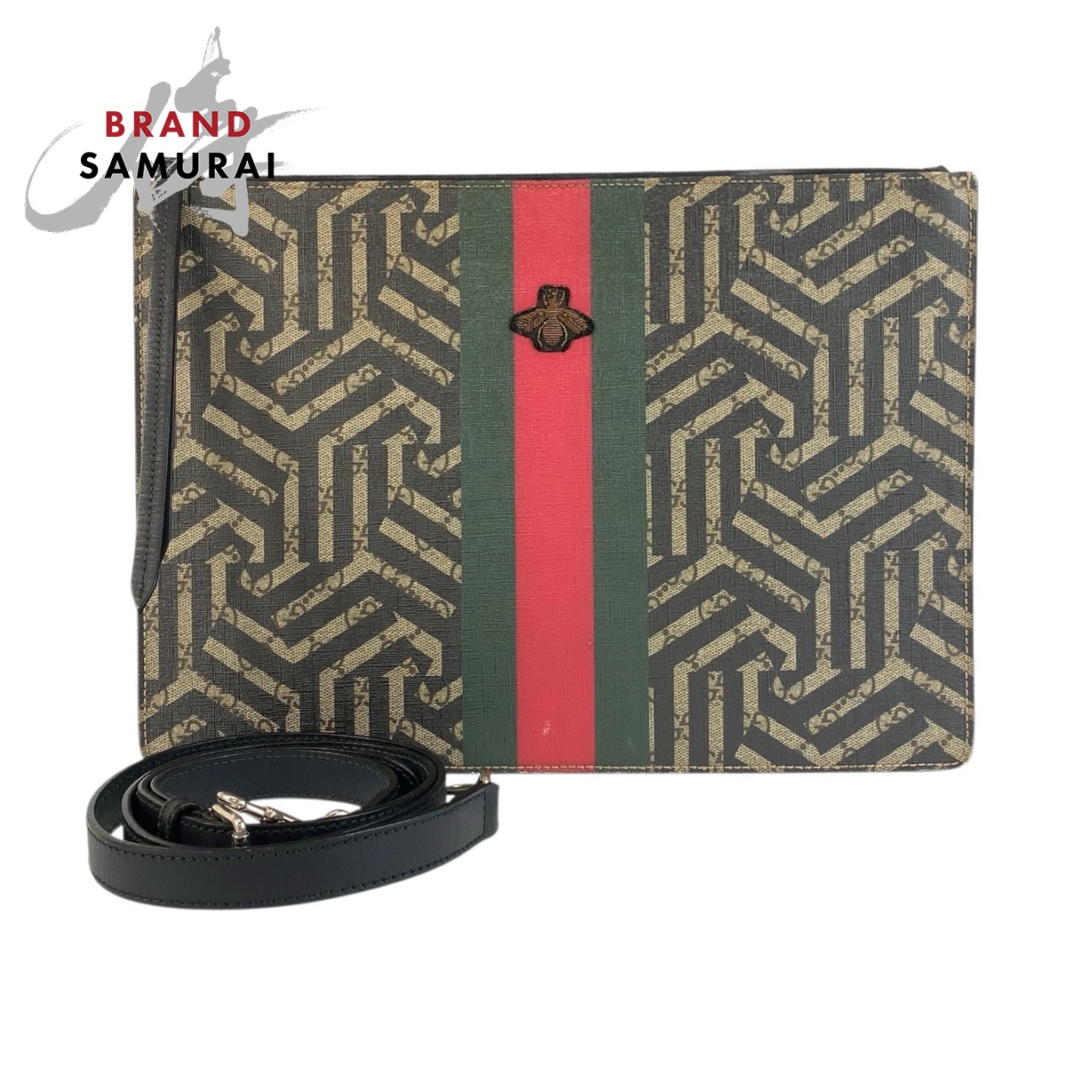 美品 GUCCI グッチ GGカレイド シェリー酒伝達ルート ベージュ 黒いこと しろがね色金具 GGスプリームキャンバス /なめし革 429004 ショルダーバッグ クラッチペダル御徒面子 メンズ 600150 【中古】