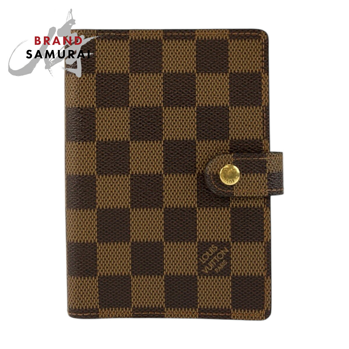 美品 LOUIS VUITTON ルイヴィトン ダミエ アジェンダPM ブラウン ゴールド金具 PVC R20700 手帳カバー レディース 600163 【中古】