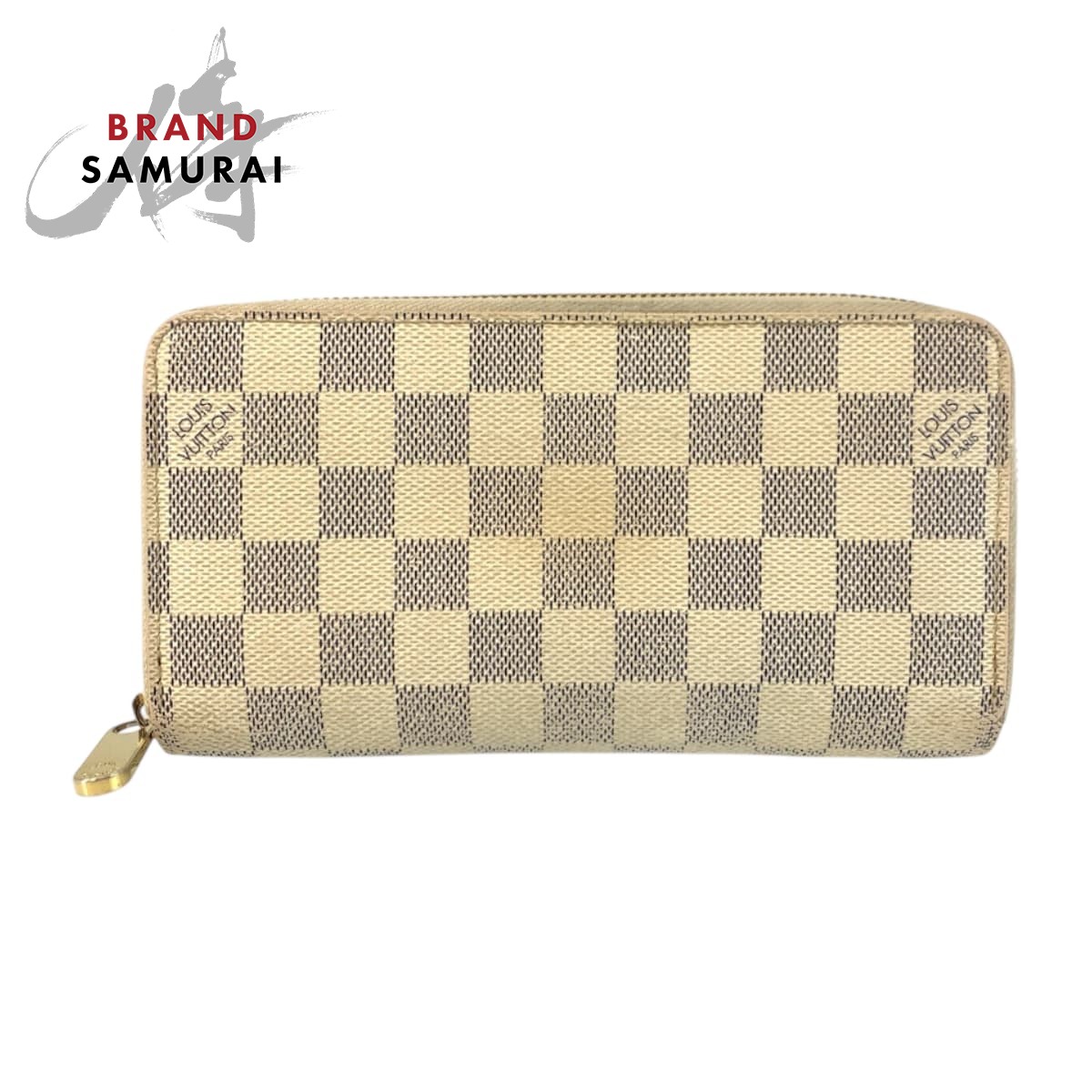 LOUIS VUITTON ルイヴィトン ダミエアズール ジッピー ウォレット ホワイト グレー ゴールド金具 PVC N60019 長財布 ロングウォレット レディース 600165 【中古】｜BRAND SAMURAI 9,348円