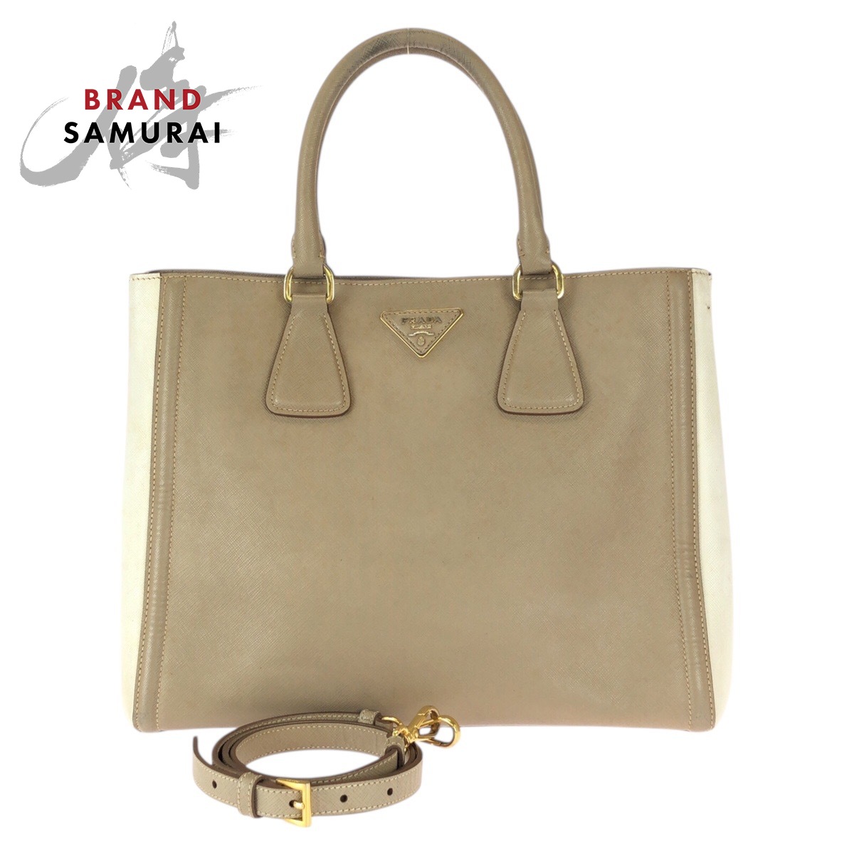 楽天市場】PRADA プラダ サフィアーノ 三角ロゴプレート ガレリア