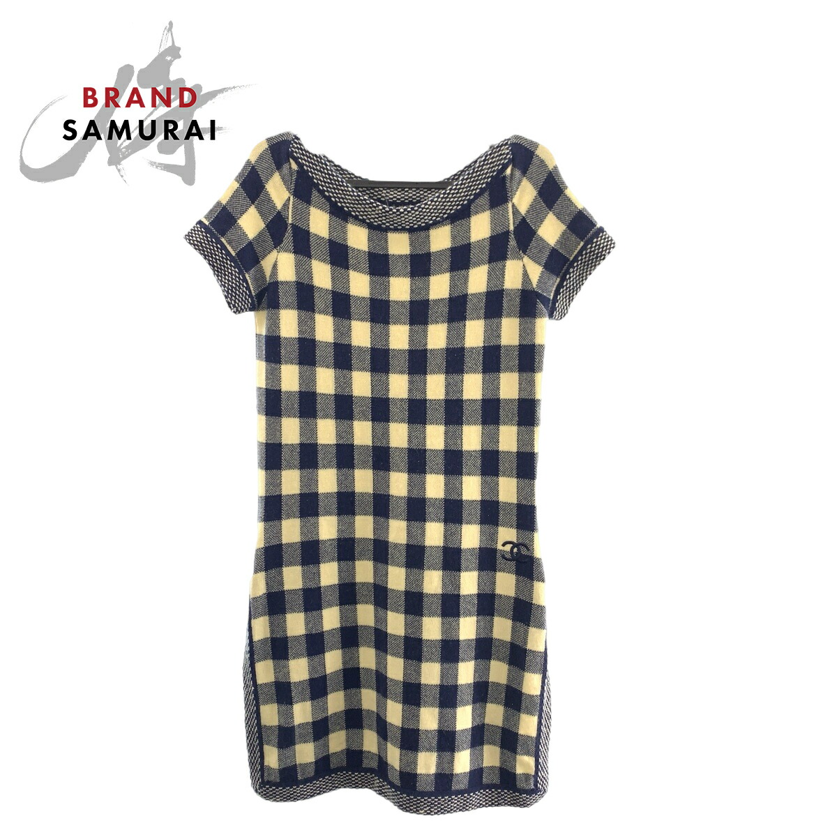 楽天市場】CHANEL シャネル ココマーク 半袖 ニット ワンピース ウール