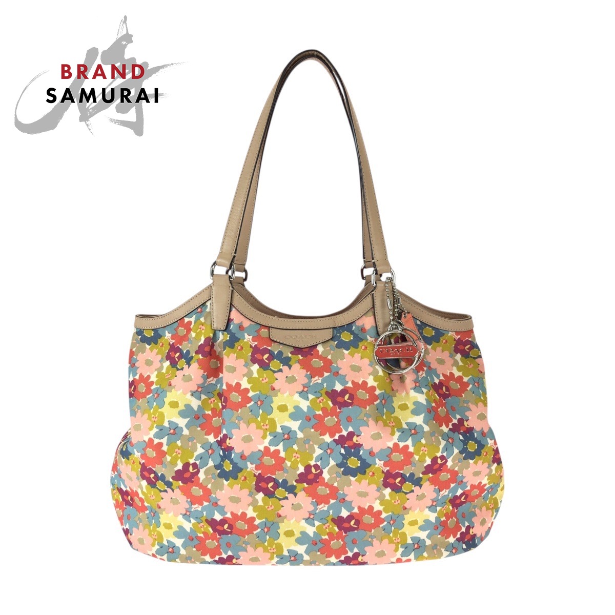 楽天市場】新品同様 コーチ ファスナー付 トートバッグ ベージュ 馬車