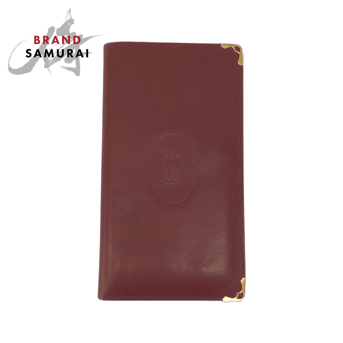 CARTIER カルティエ マストライン ワインレッド ボルドー ゴールド金具 レザー 長財布 ロングウォレット レディース 600263 【中古】