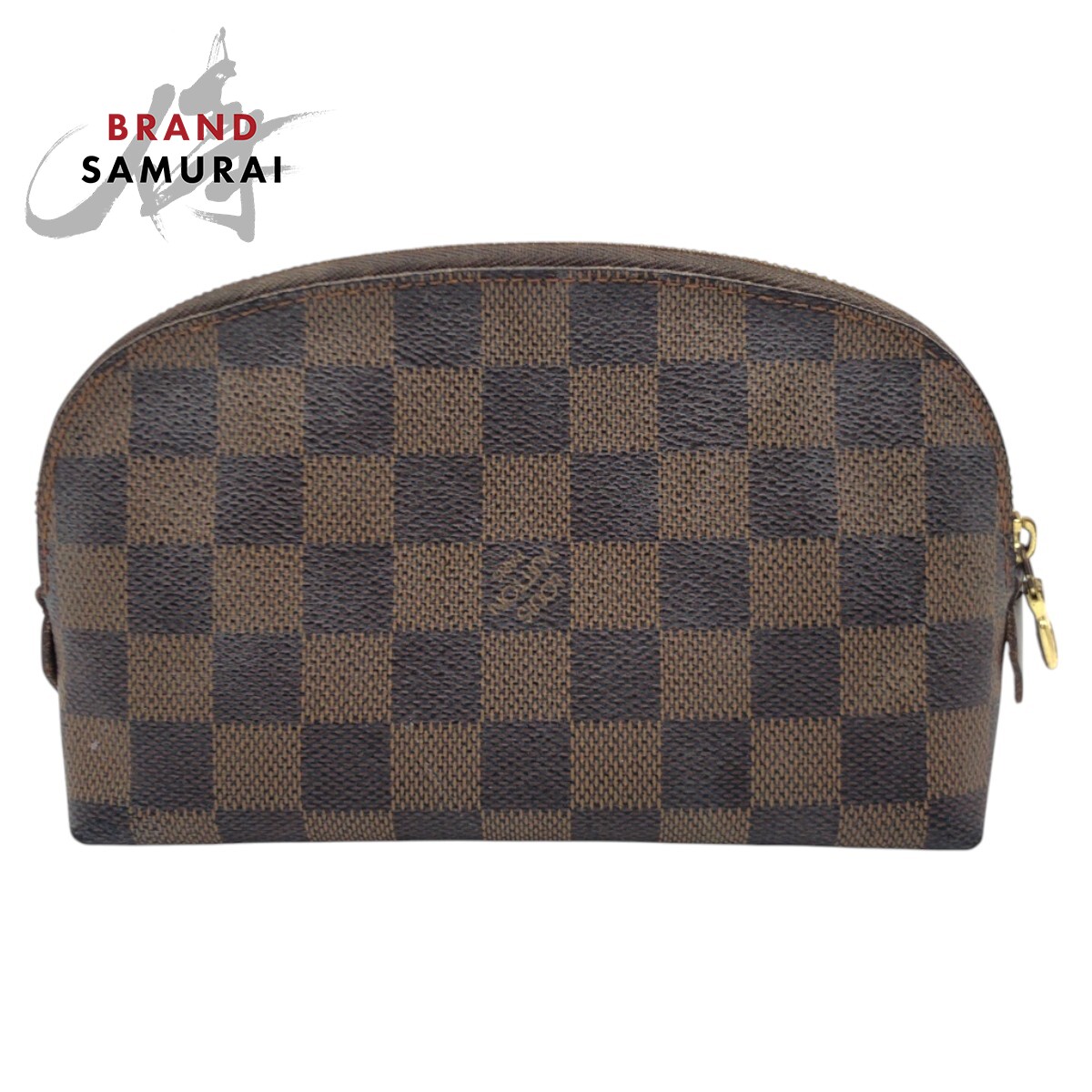 LOUIS VUITTON ルイヴィトン ダミエ ポシェット コスメティック 赤銅色 PVC N47516 合切袋 メイク合切袋 男女兼用 600169 【中古】