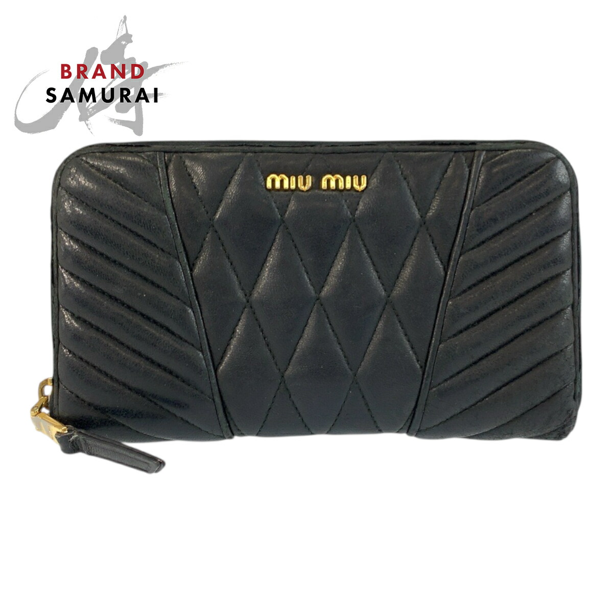 楽天市場】ミュウミュウ miumiu ラウンドファスナー 長財布 ブラック